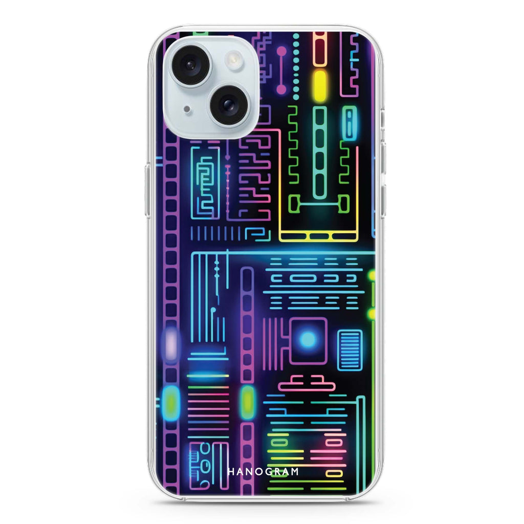 Neon Nova iPhone 15 plus Ultra Clear Case