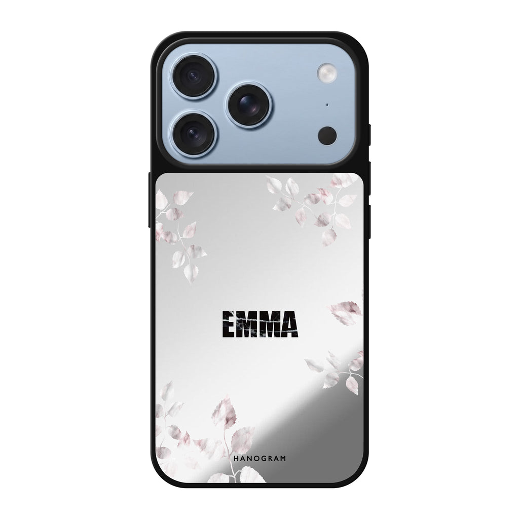 Life Simple Floral personalized name spring flower floral minimal iPhone 18 Pro Max mirror case