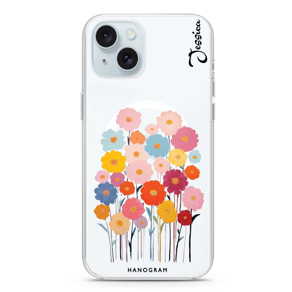 Garden Blooms iPhone 15 Plus MagSafe Compatible Ultra Clear Case