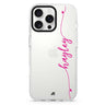 Heart Word custom name iPhone 16/15/14 Pro Max & Pro ultra clear case romantic design, front product view