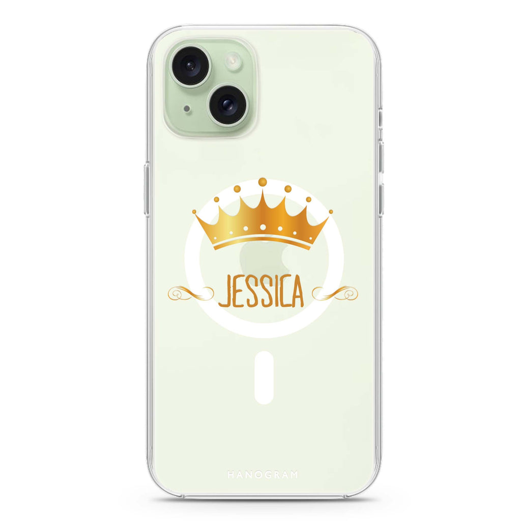 Queen's crown iPhone 15 Plus MagSafe Compatible Ultra Clear Case