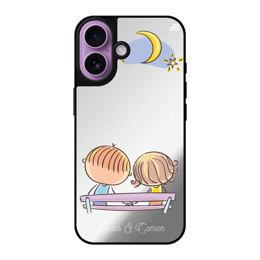 Reflective iPhone 16 Mirror Case –Stand By Me Design