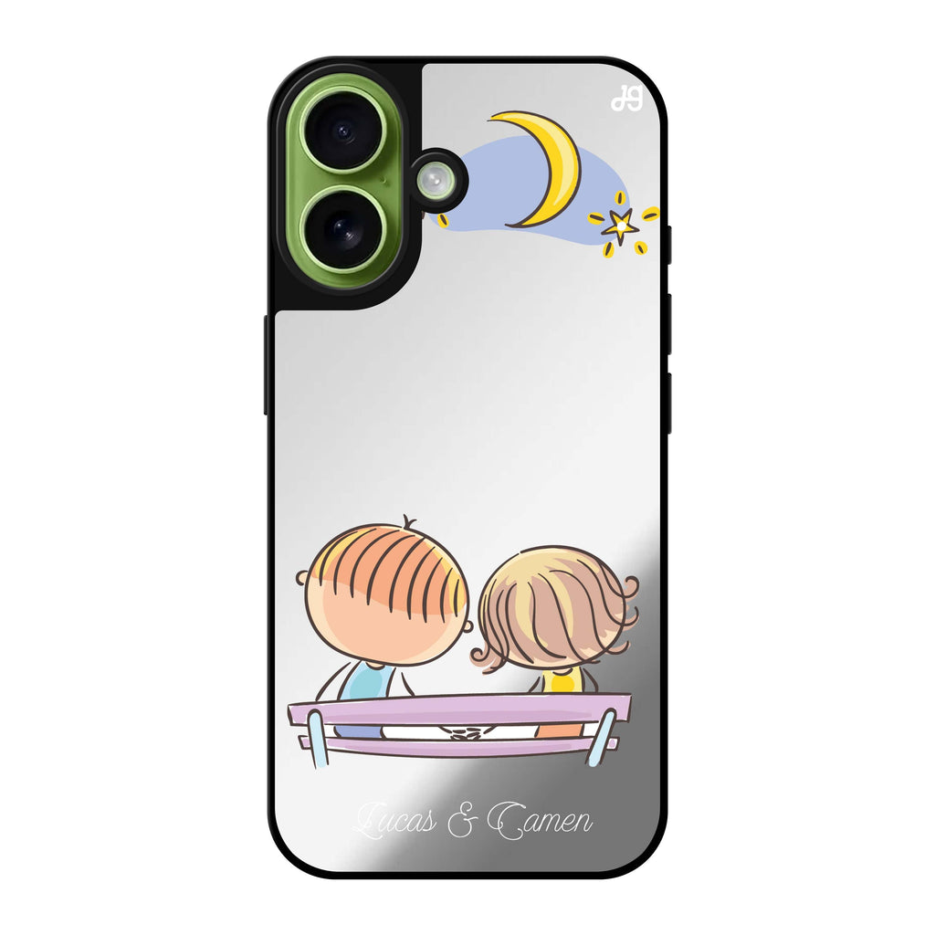 Reflective iPhone 16 Mirror Case –Stand By Me Design
