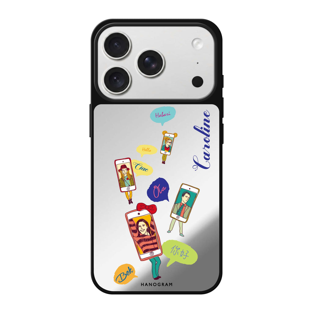 Phone Call personalized name iPhone 18 Pro Max mirror case