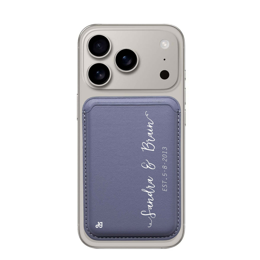 Memory custom name MagSafe wallet for iPhone, personalized magnetic card holder, main view