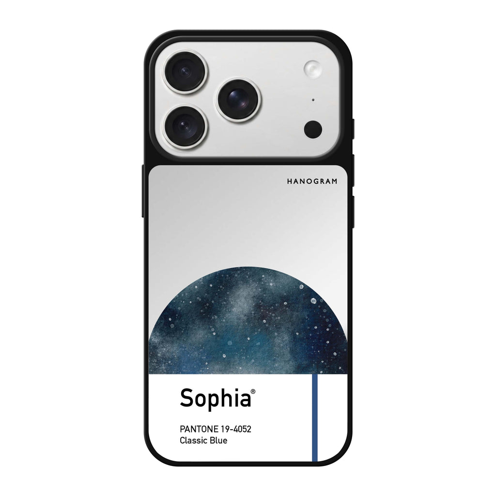 Classic Blue I personalized name blue vintage iPhone 18 Pro Max mirror case