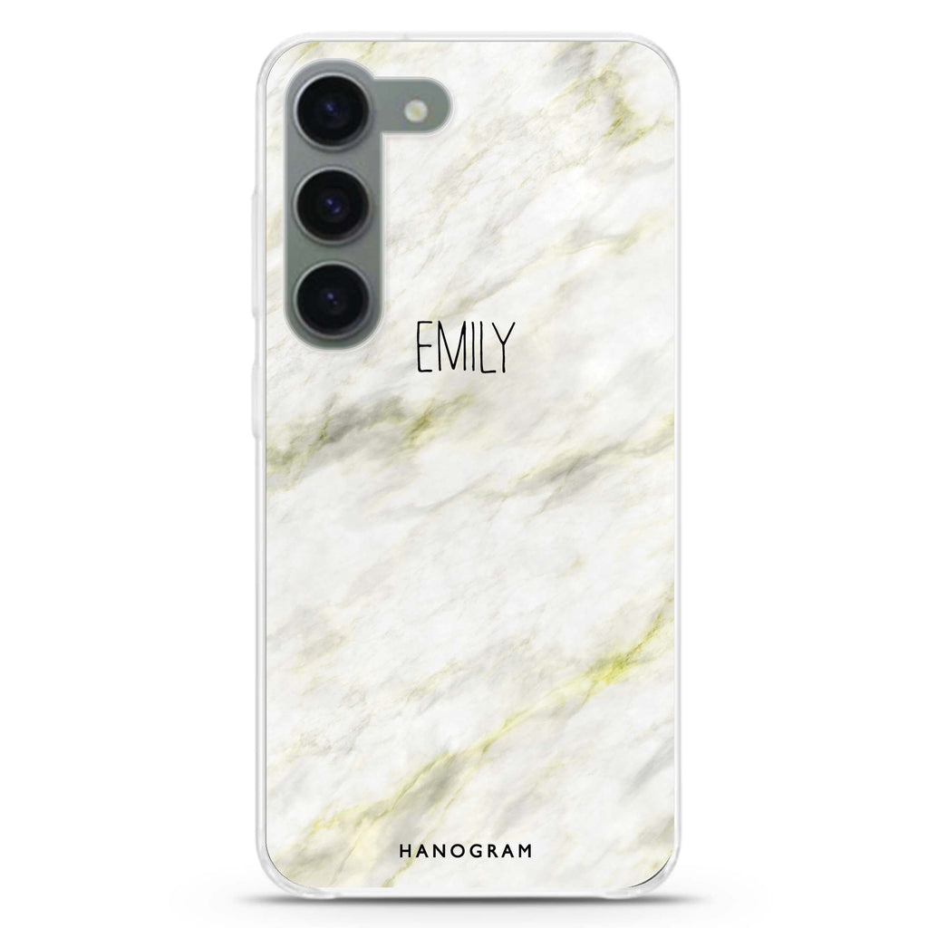 Grand Marble II personalized ultra-clear case for Samsung Galaxy S23/S22, front view