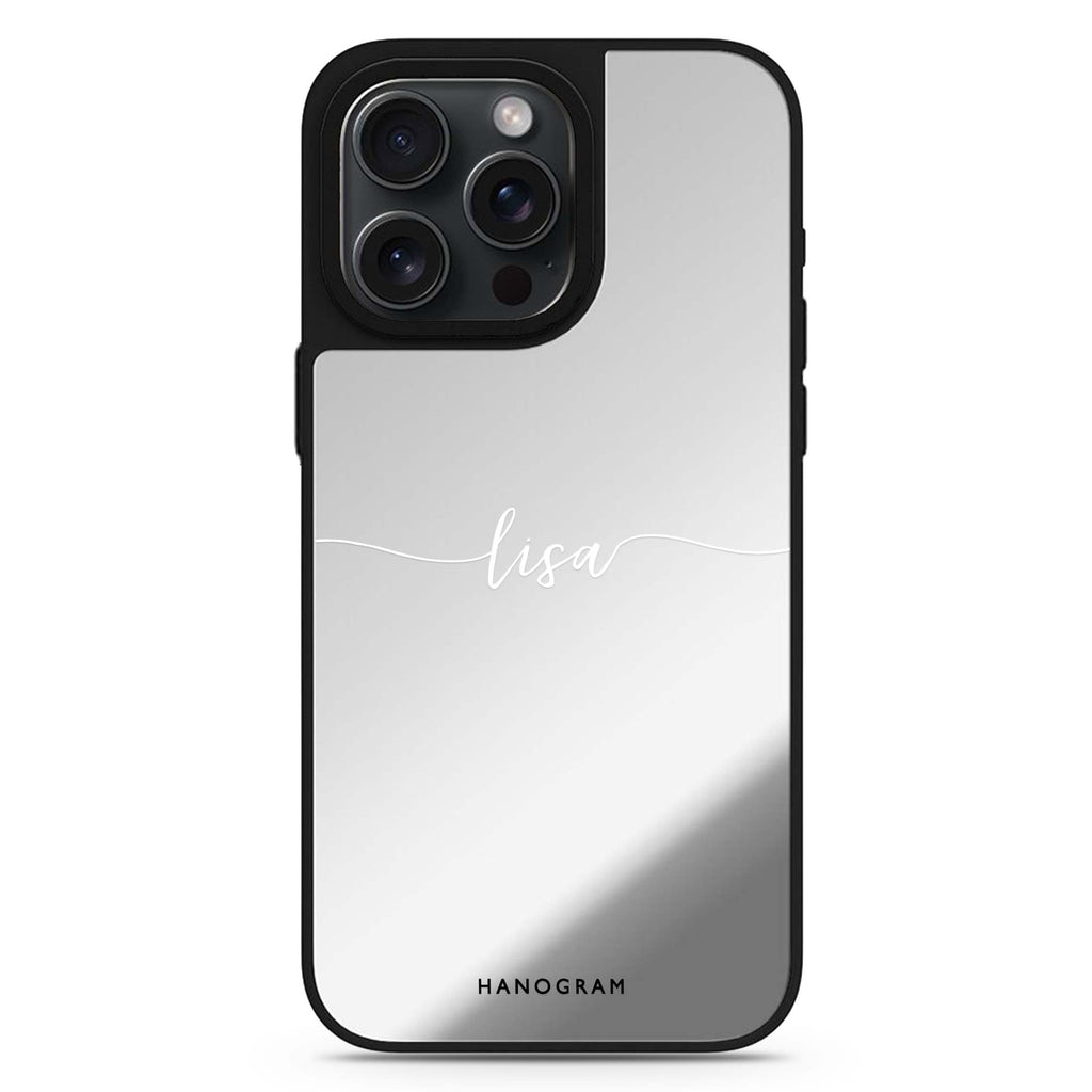 Slim Handwritten personalized name MagSafe mirror case for iPhone 16/15/14 Pro Max and Pro, main view