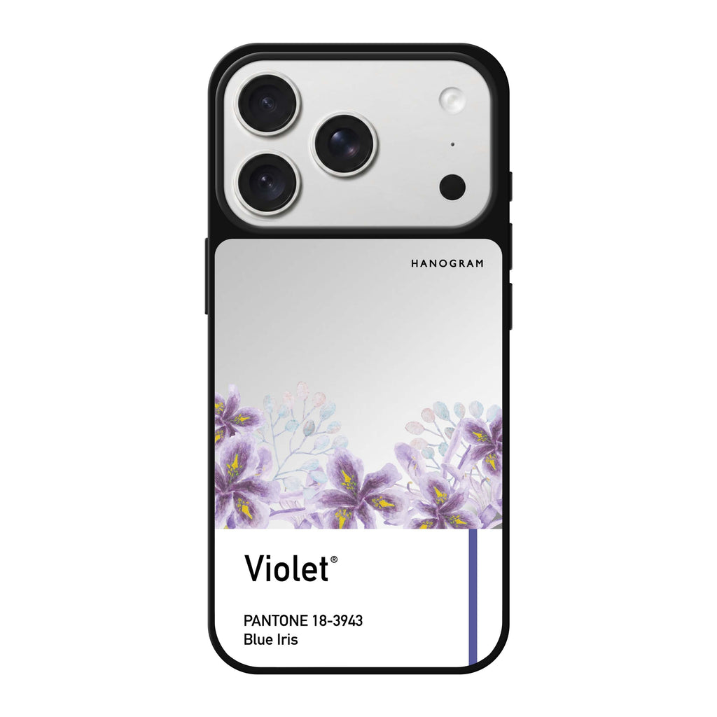 Blue Iris I personalized name blue flower floral iPhone 18 Pro Max mirror case