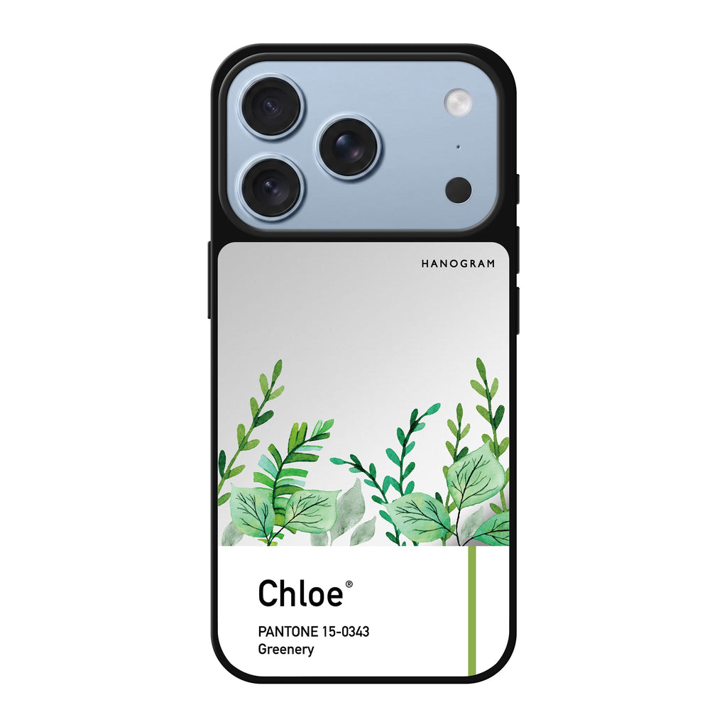 Greenery I personalized name green nature iPhone 18 Pro Max mirror case