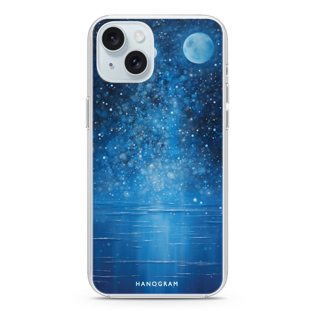 Lunar Azure iPhone 15 Plus MagSafe Compatible Ultra Clear Case