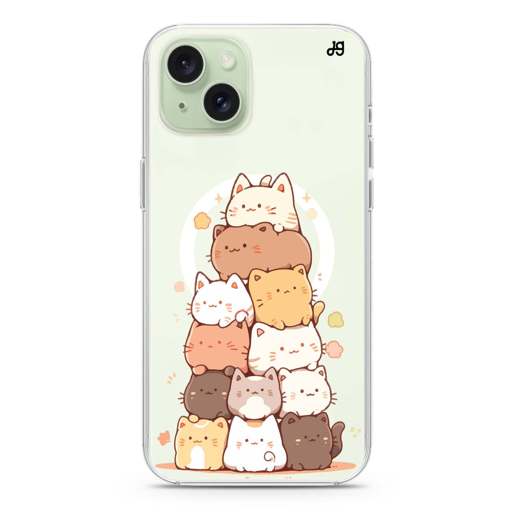 Kitty Cluster iPhone 15 Plus MagSafe Compatible Ultra Clear Case