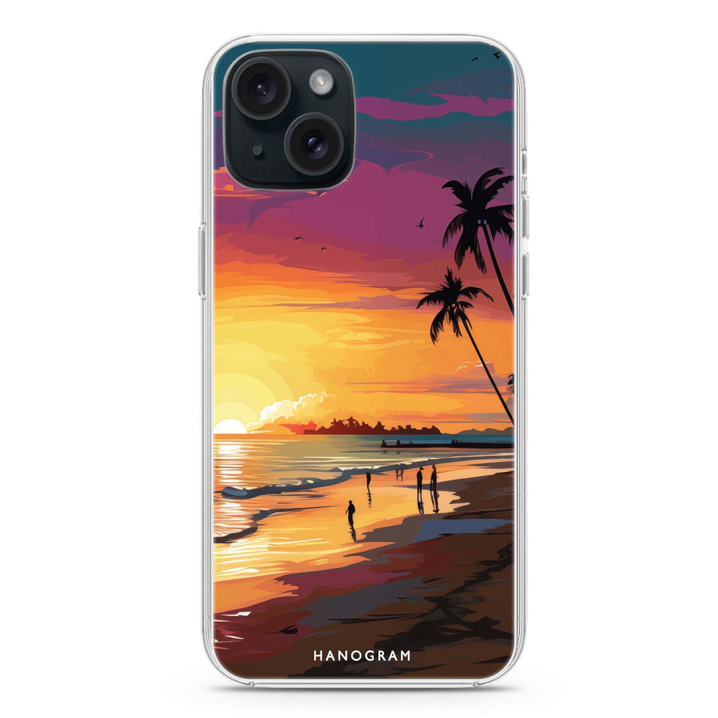 Sunset Glow iPhone 15 Plus Ultra Clear Case