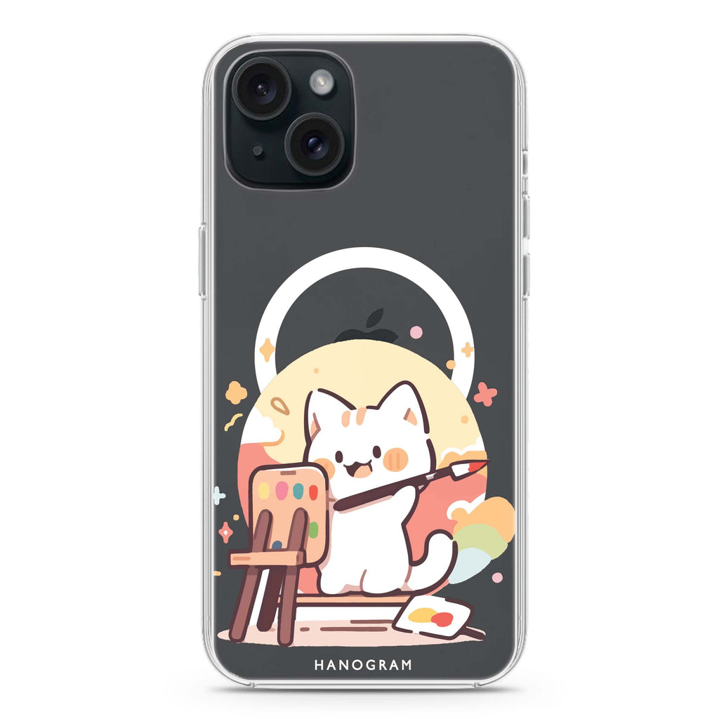Feline Masterwork iPhone 15 Plus MagSafe Compatible Ultra Clear Case