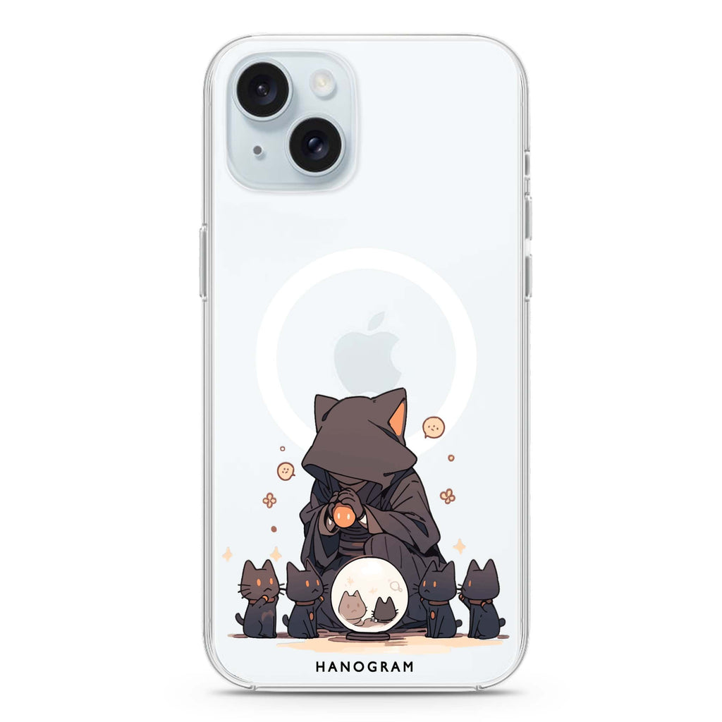 Seer Cat Charm iPhone 15 Plus MagSafe Compatible Ultra Clear Case