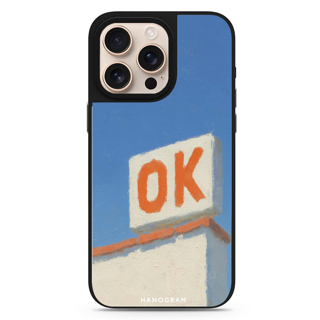 Sky Says OK sleek reflective design iPhone 16/15/14 Pro Max & Pro mirror case