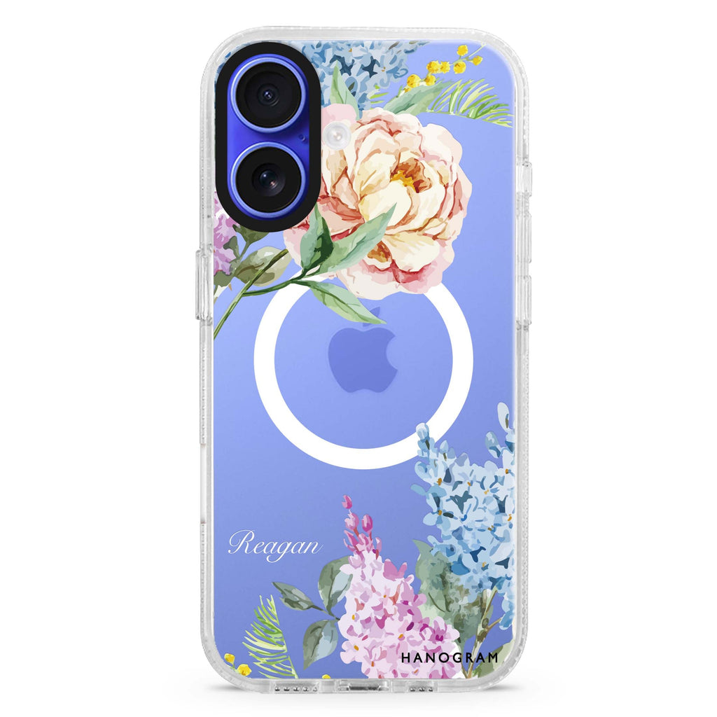 Tropical Floral MagSafe Compatible iPhone 16 Ultra Clear Case - Personalized and Stylish Protection