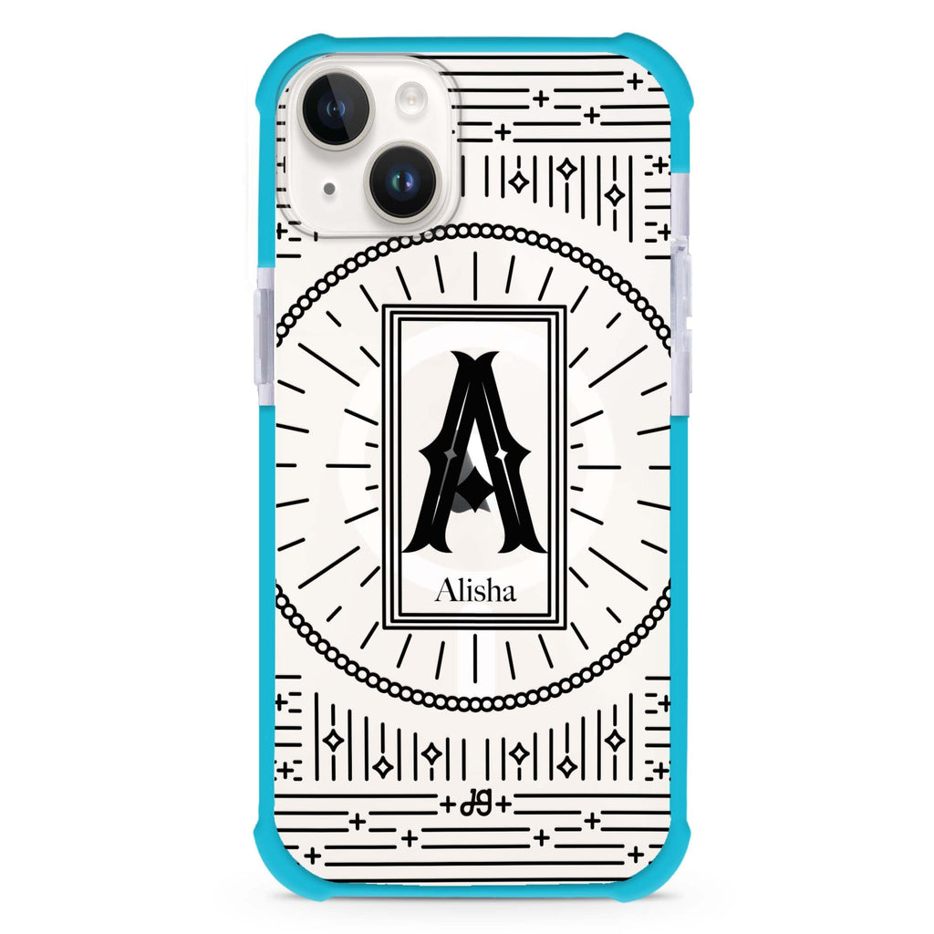 Artistic Monogram II iPhone 15 Plus MagSafe Compatible Ultra Shockproof Case