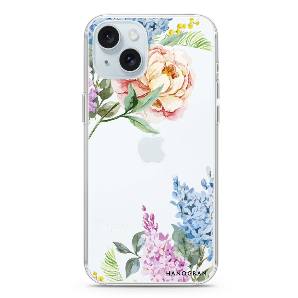 Tropical Floral iPhone 15 plus Ultra Clear Case