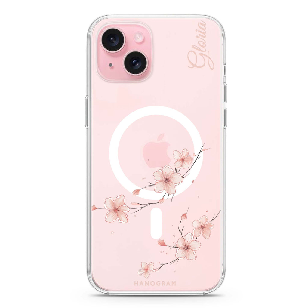 Sakura Spirit iPhone 15 Plus MagSafe Compatible Ultra Clear Case