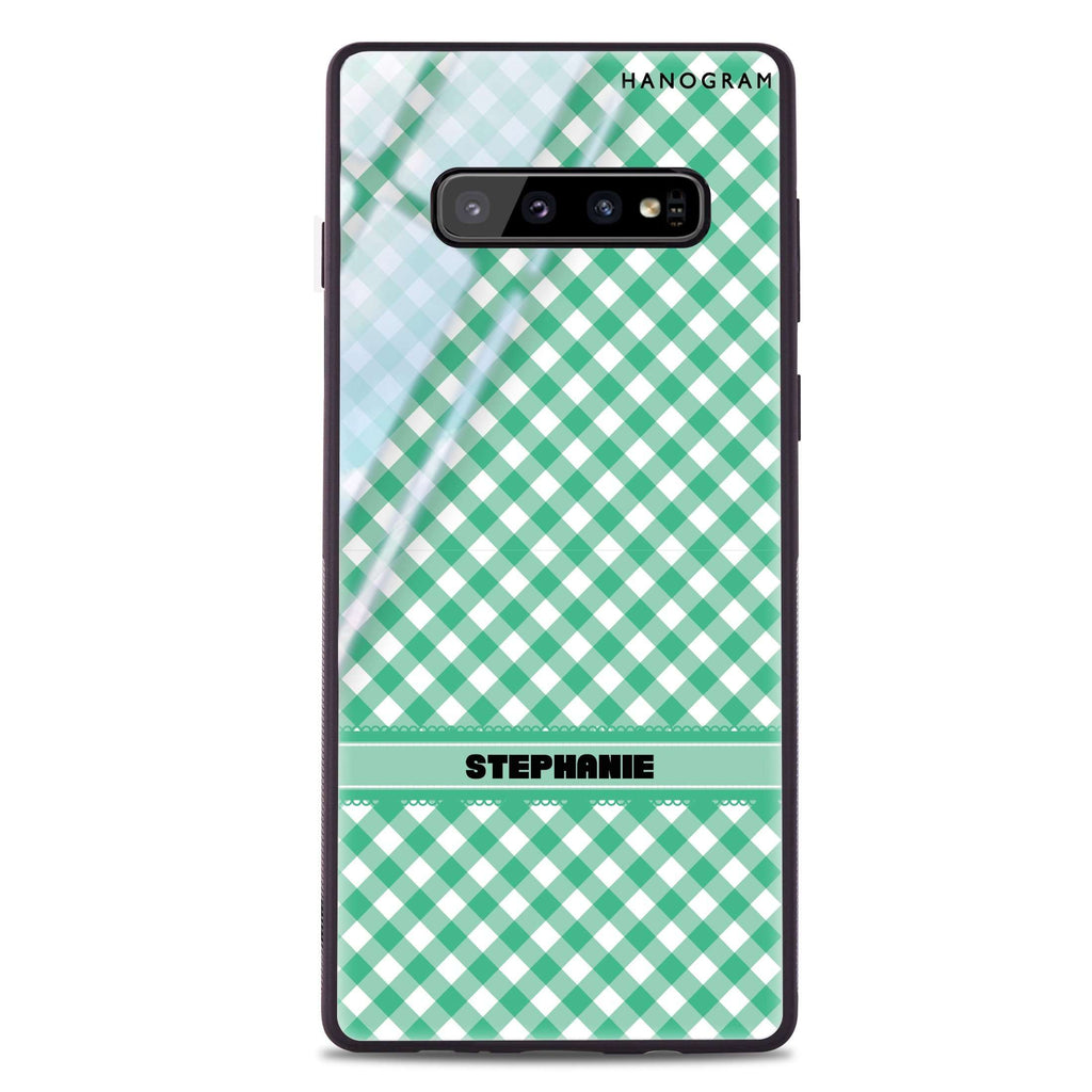 Lovely Green Samsung S10 Plus Glass Case
