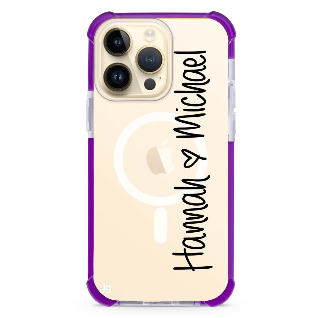 Vertical Names MagSafe Compatible Ultra Shockproof Case