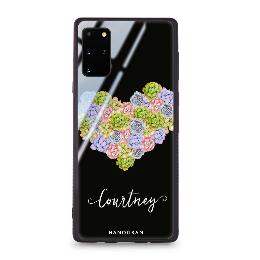 Floral Heart Samsung S20 Plus Glass Case