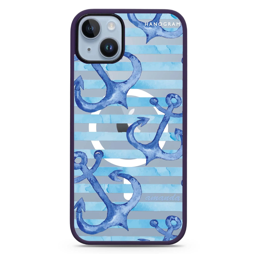 Blue Anchor iPhone 14 Plus MagSafe Compatible Impact Guard Bumper Case