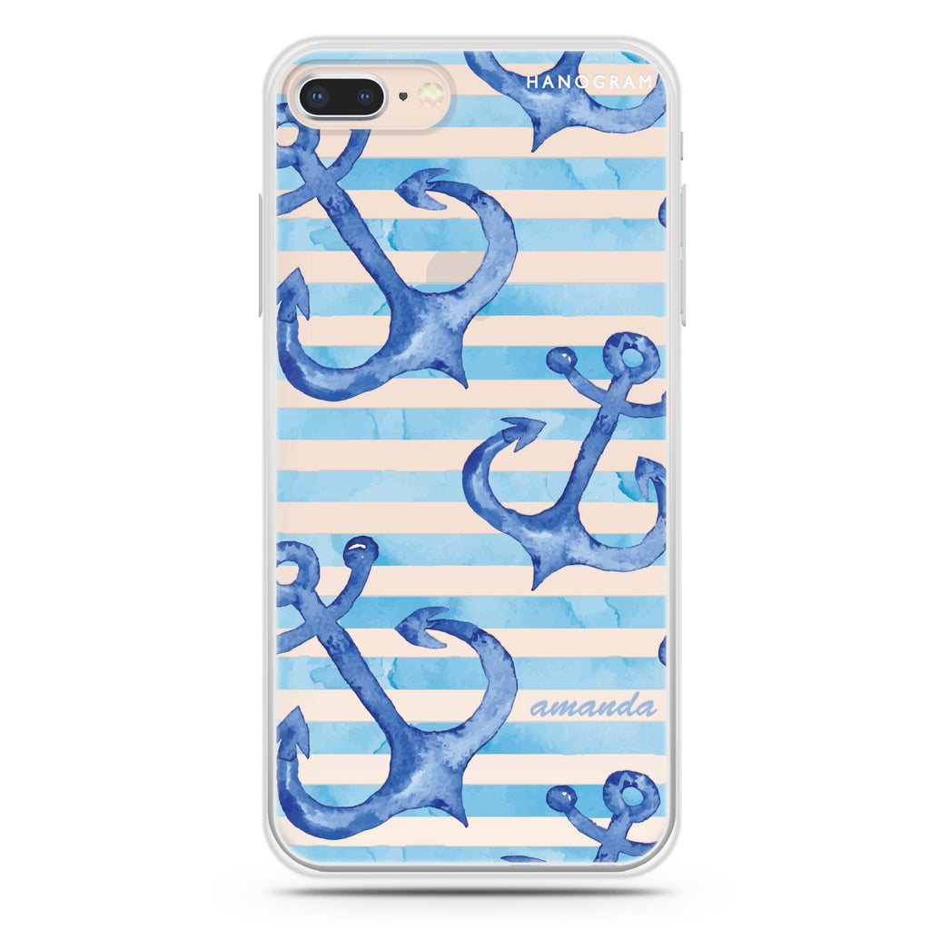 Blue Anchor iPhone 8 Ultra Clear Case