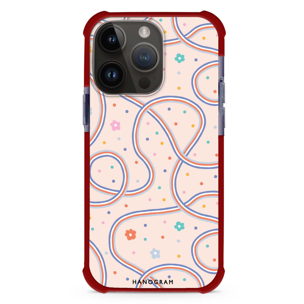 Floral & Line Ultra Shockproof Case