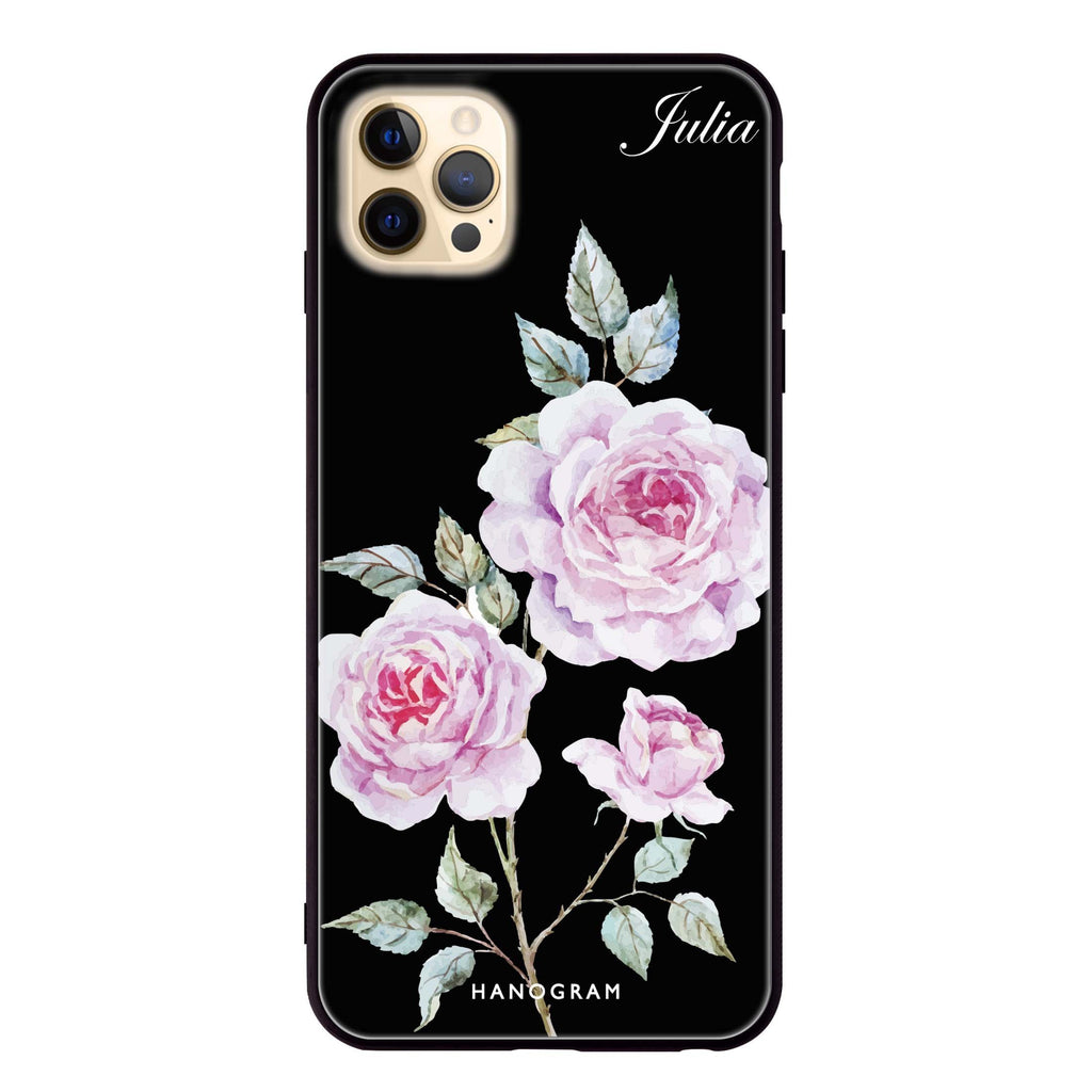 Simple Floral iPhone 12 Pro Glass Case