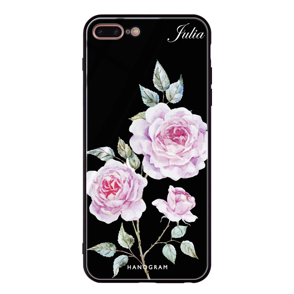 Simple Floral iPhone 8 Plus Glass Case