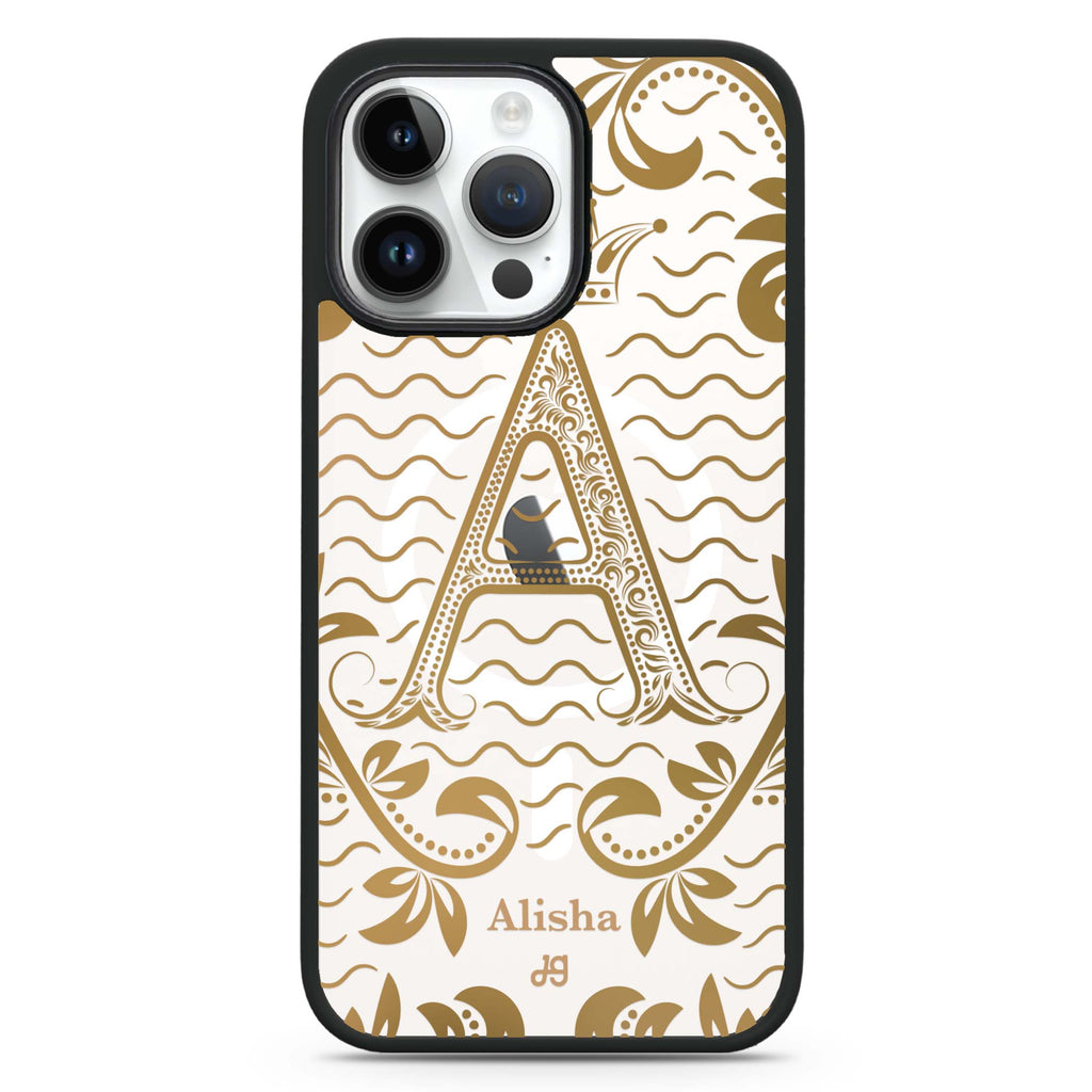 Royal Vintage Monogram MagSafe Compatible Impact Guard Bumper Case