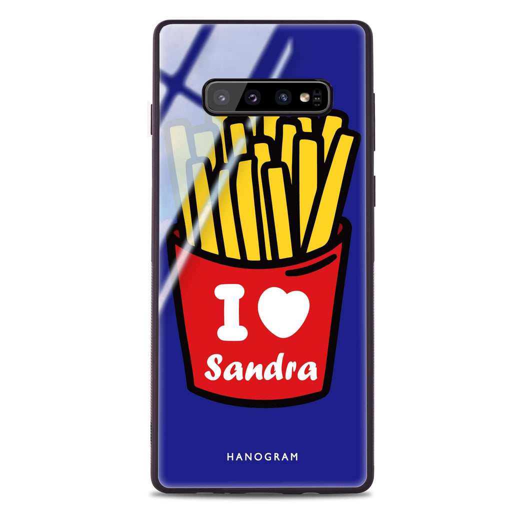 I Love French Fries Samsung S10 Glass Case