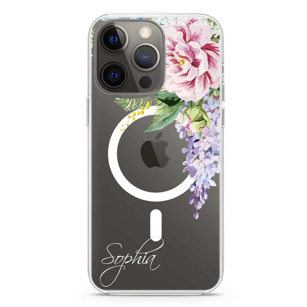 Tropical Floral II iPhone 12 Pro MagSafe Compatible Ultra Clear Case