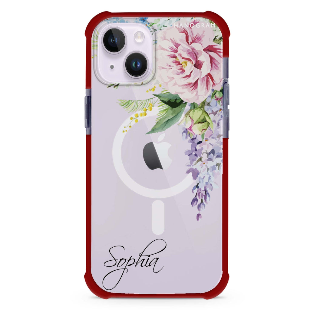 Tropical Floral II iPhone 13 MagSafe Compatible Ultra Shockproof Case