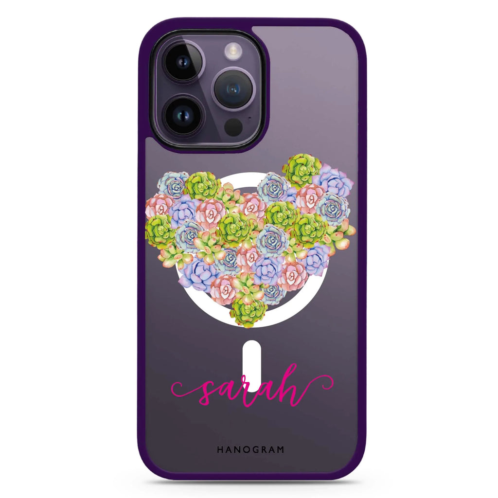 Floral Heart MagSafe Compatible Impact Guard Bumper Case