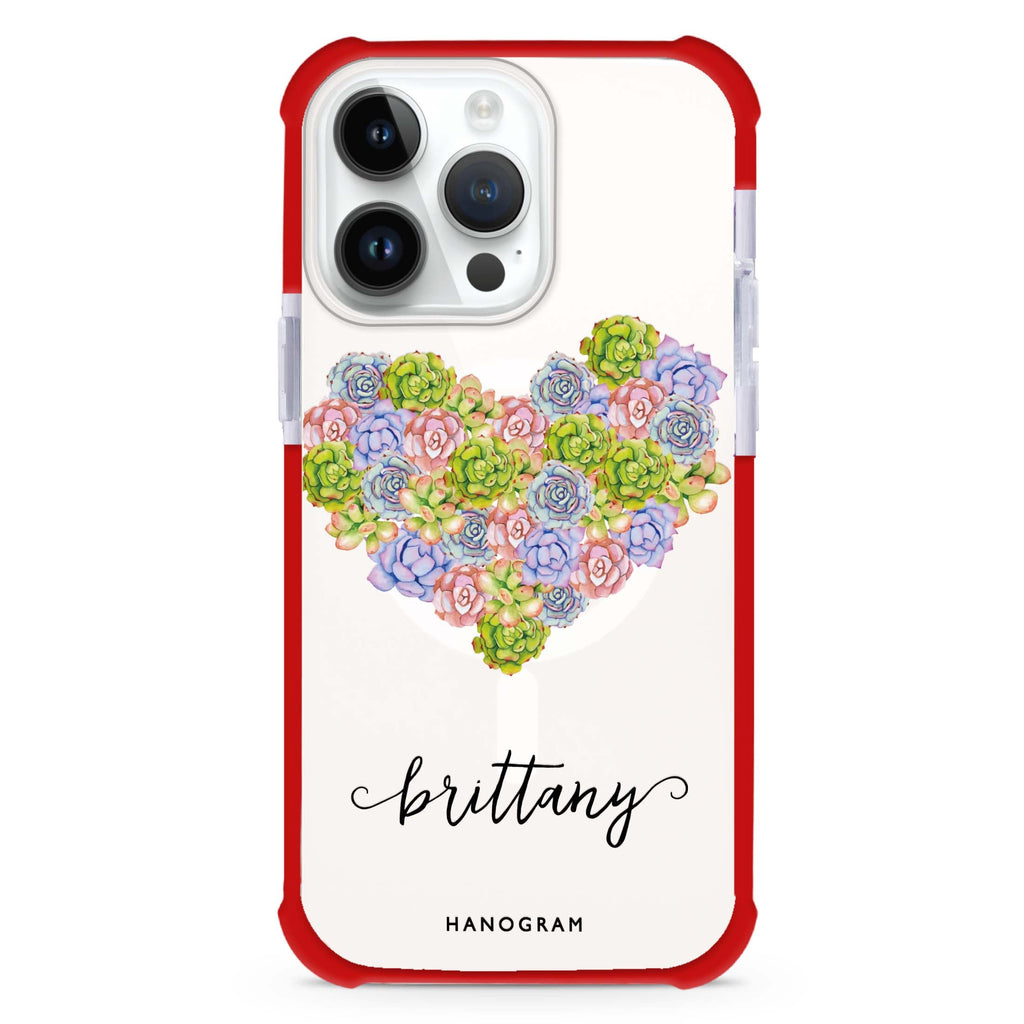Floral Heart MagSafe Compatible Ultra Shockproof Case
