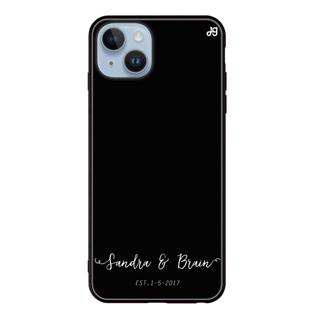 You & Me & Our Date iPhone 13 Mini Glass Case