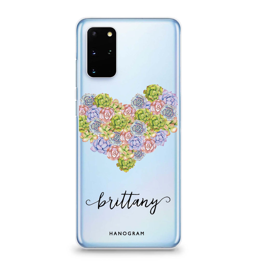 Floral Heart Samsung S20 Soft Clear Case
