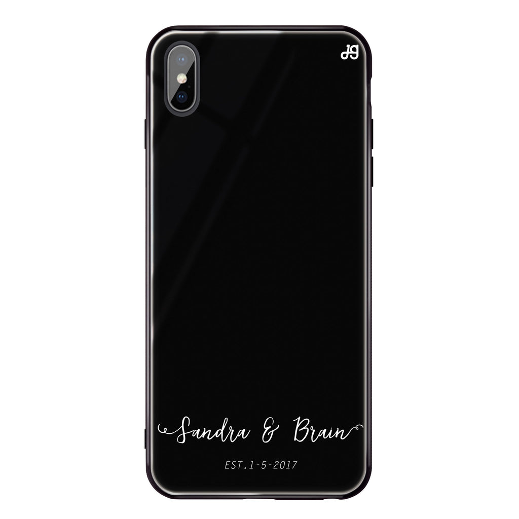 You & Me & Our Date iPhone XS Max Glass Case