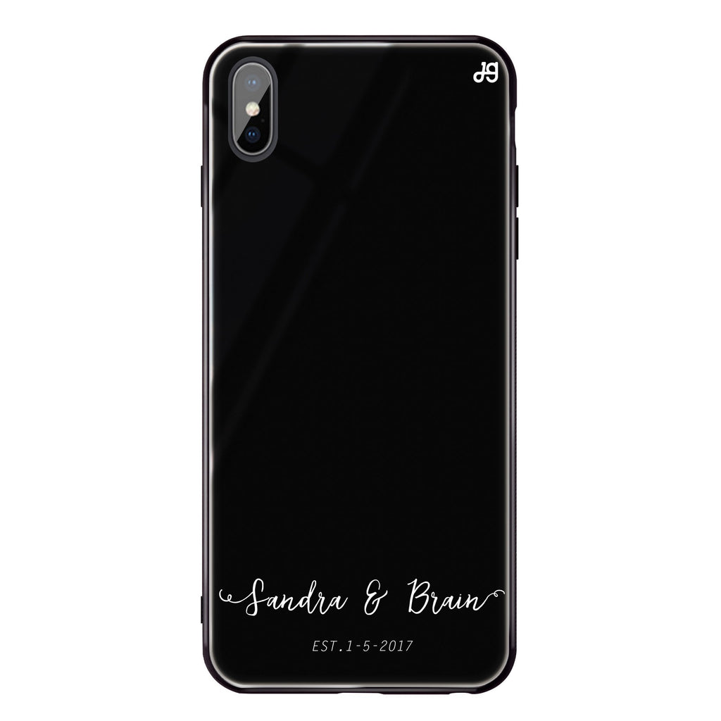 You & Me & Our Date iPhone X Glass Case