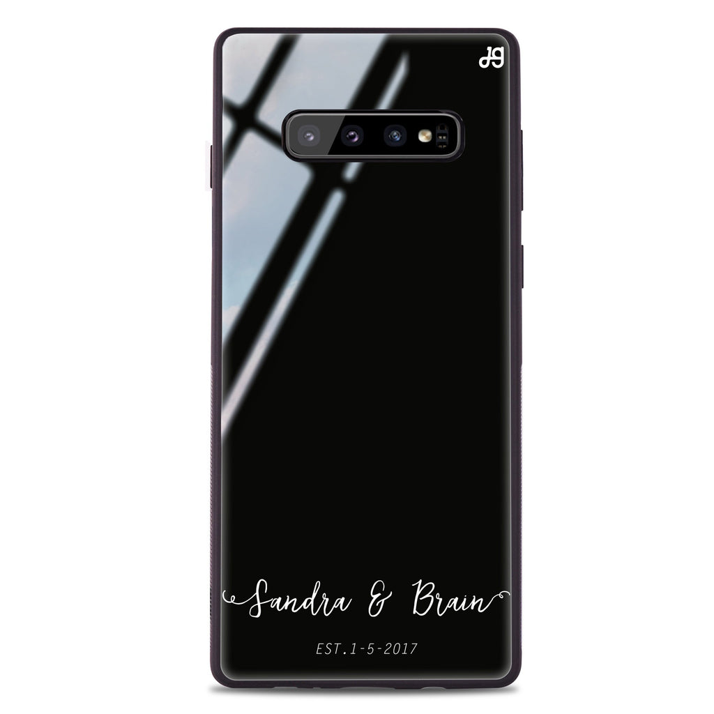 You & Me & Our Date Samsung S10 Plus Glass Case