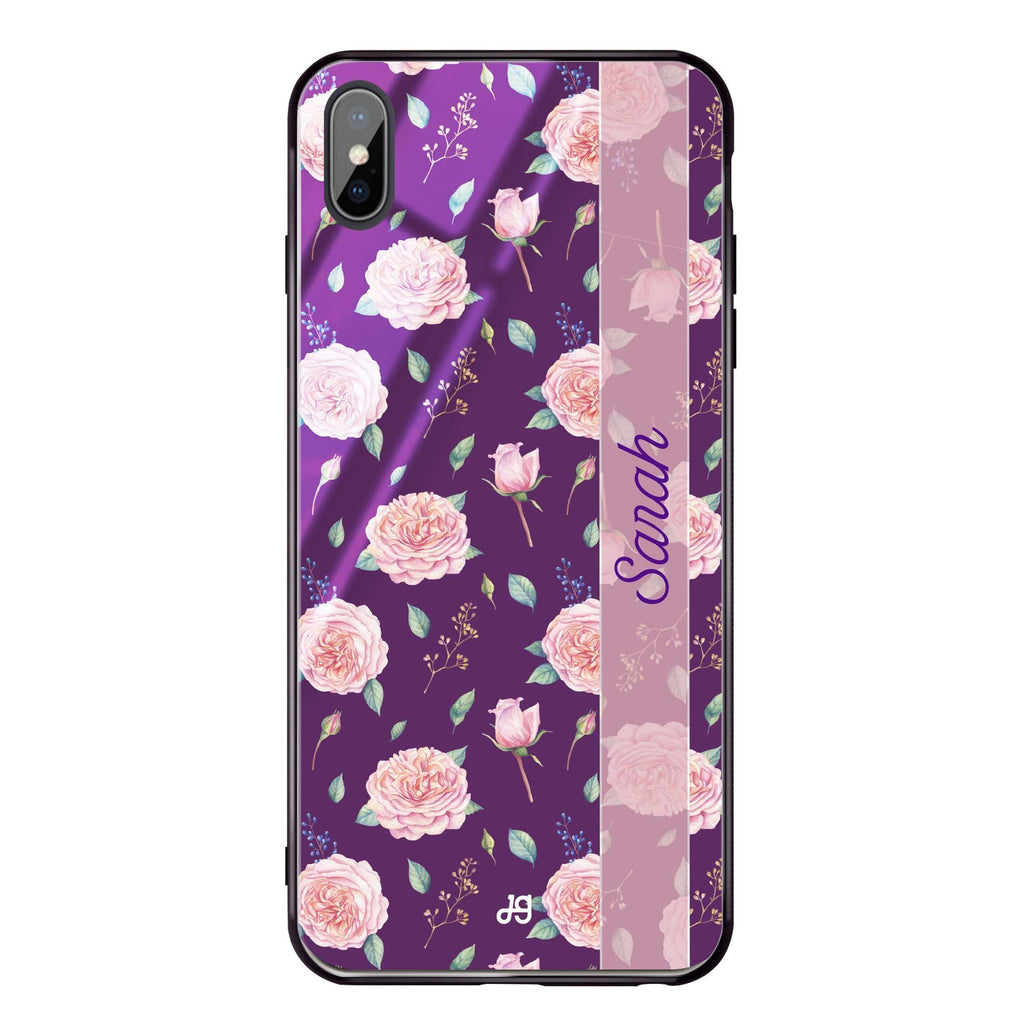 Naughty Purple iPhone XS Glass Case