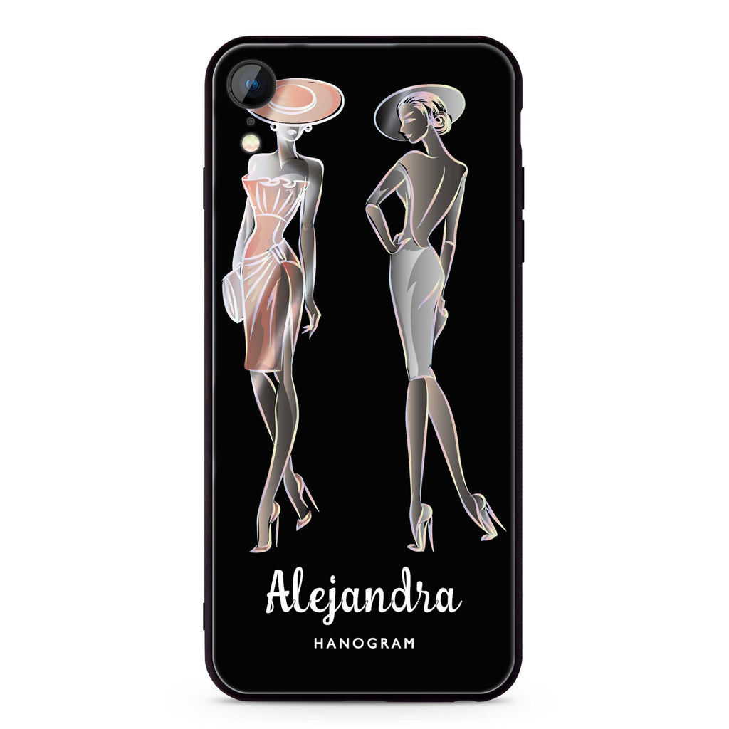 Elegant Girls iPhone XR Glass Case