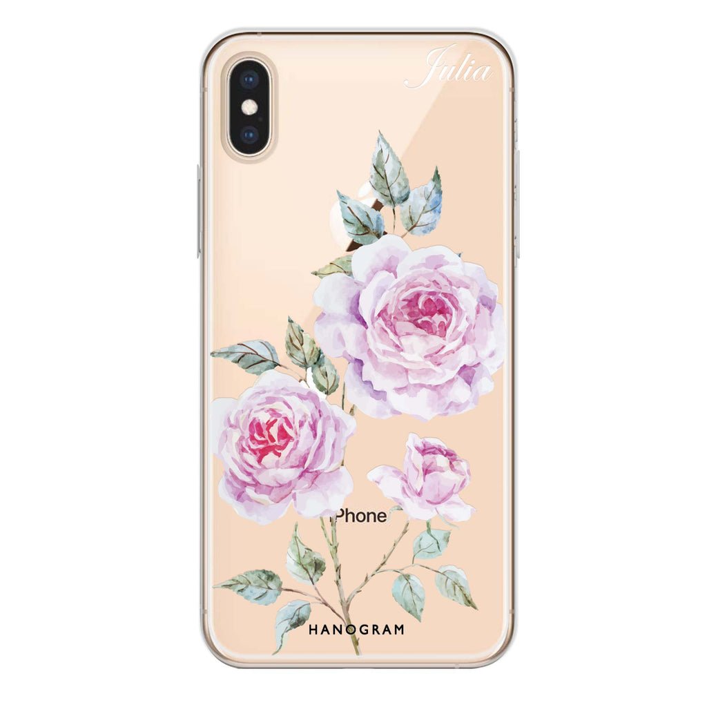 Simple Floral iPhone XS Max Ultra Clear Case