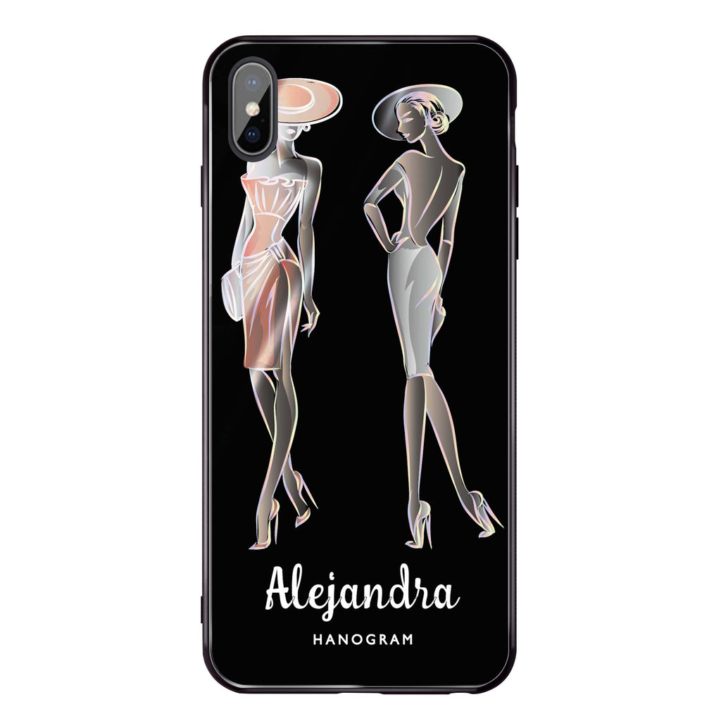 Elegant Girls iPhone X Glass Case