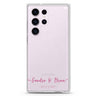 You & Me & Our personalized name Samsung Galaxy S26/S25/S24/S23/S22 Ultra ultra clear case, transparent design, main view