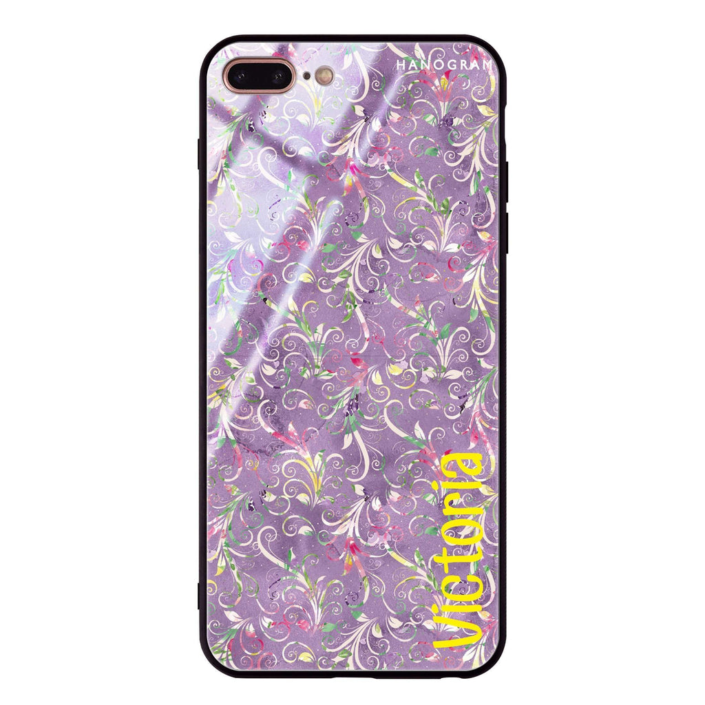 Curly Flowers iPhone 7 Plus Glass Case