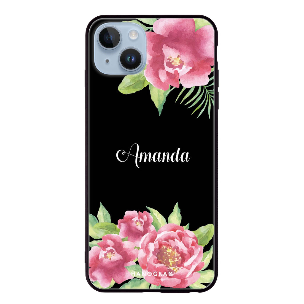 Watercolor Paeonia iPhone 14 Plus Glass Case
